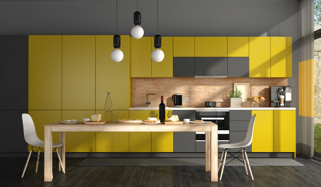 Two Colour Combination for Kitchen Laminates
