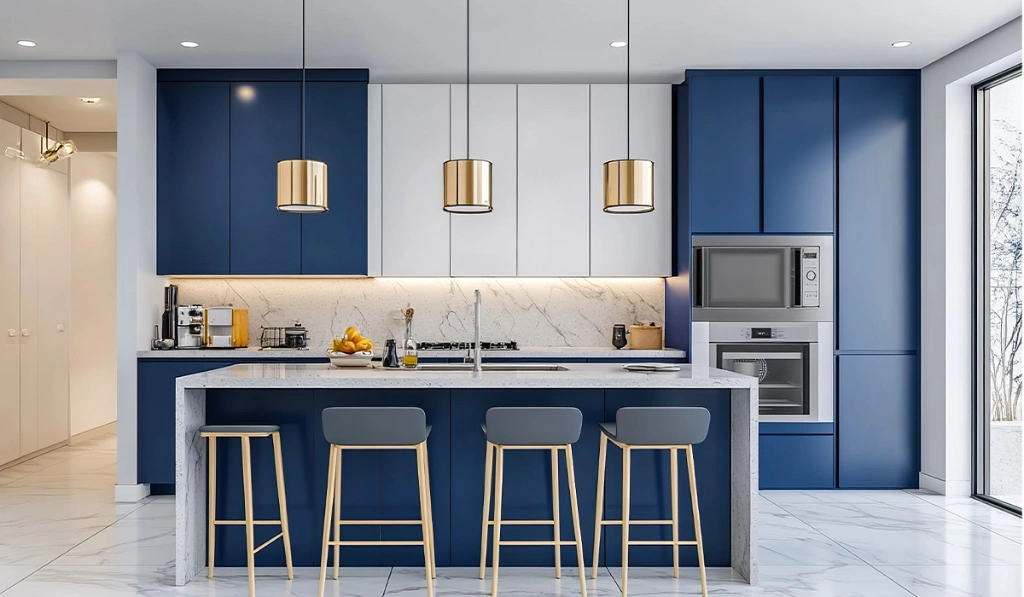 Two Colour Combination for Kitchen Laminates