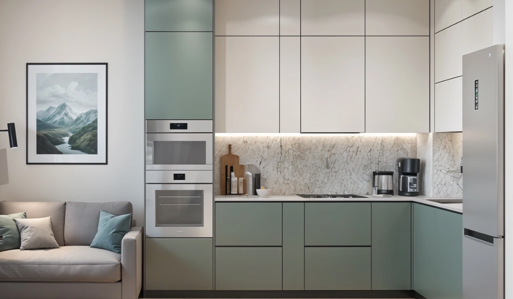 Two Colour Combination for Kitchen Laminates