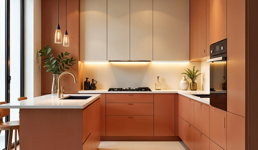 Two Colour Combination for Kitchen Laminates