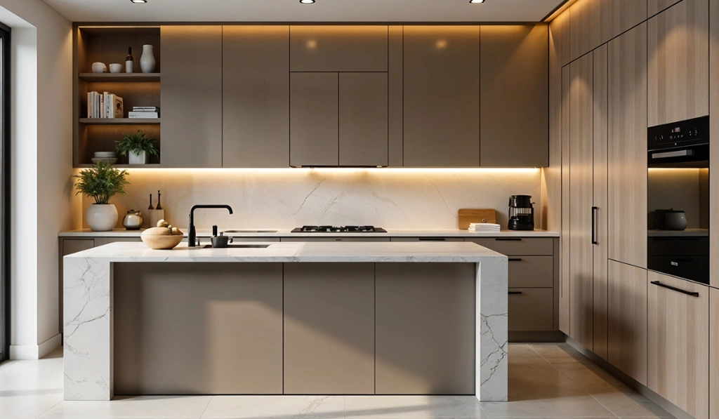 Two Colour Combination for Kitchen Laminates