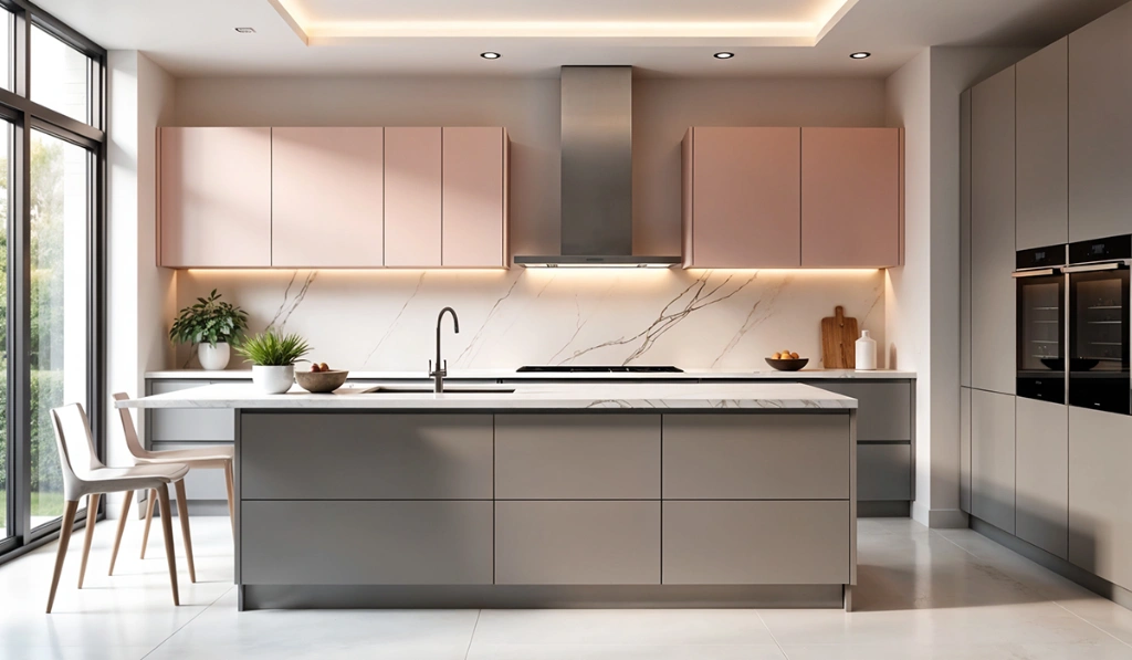 Two Colour Combination for Kitchen Laminates