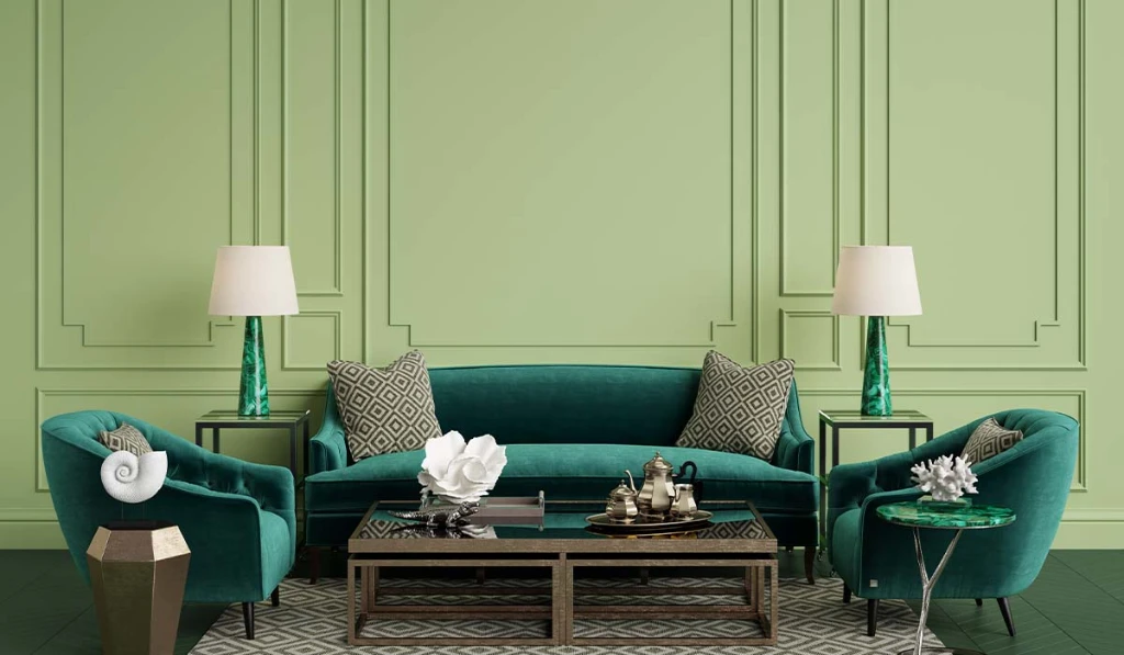 Light Reflective with Pista Green Colour Combination