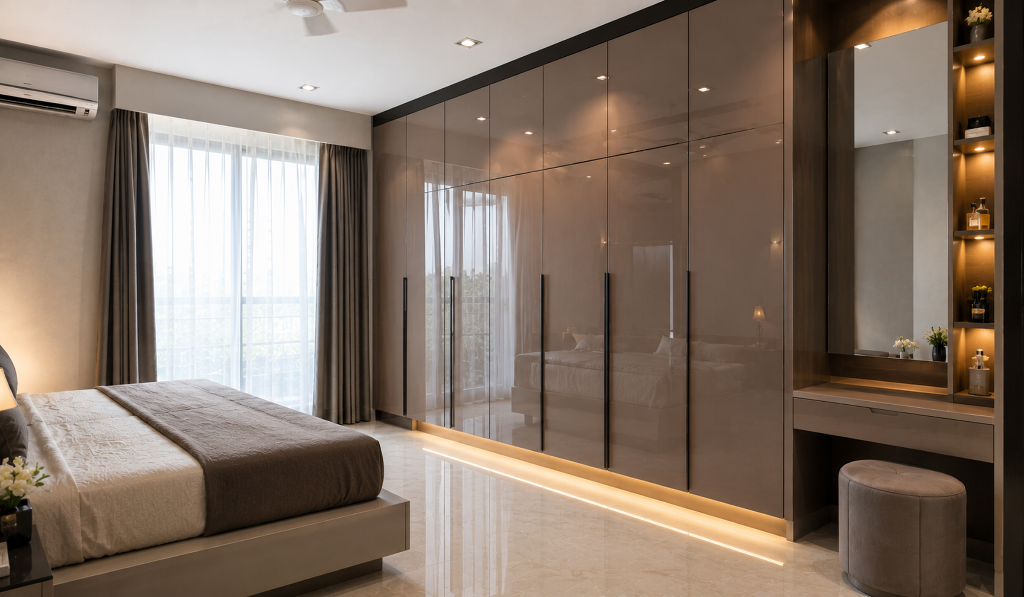 High Gloss Glamour Wardrobe Interior Design