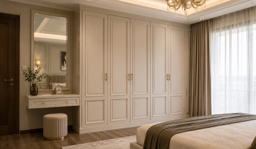Classic Panel Elegance Wardrobe Interior Design