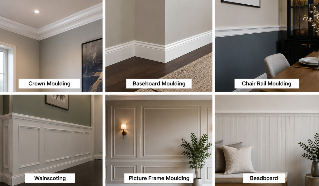 Types of Wall Moulding Designs