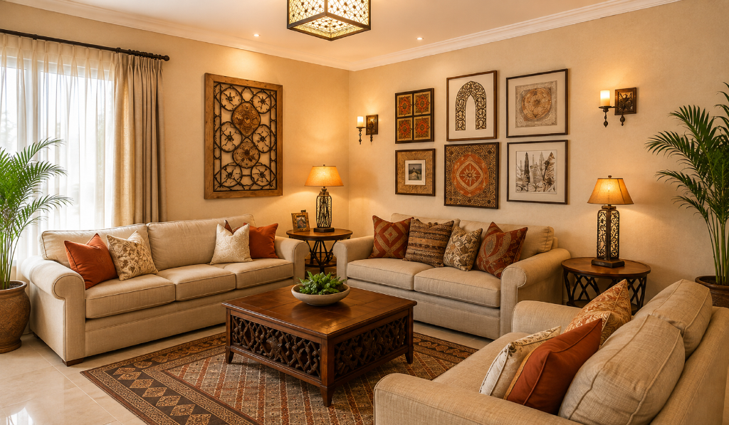 Eclectic Drawing Room Interior Design