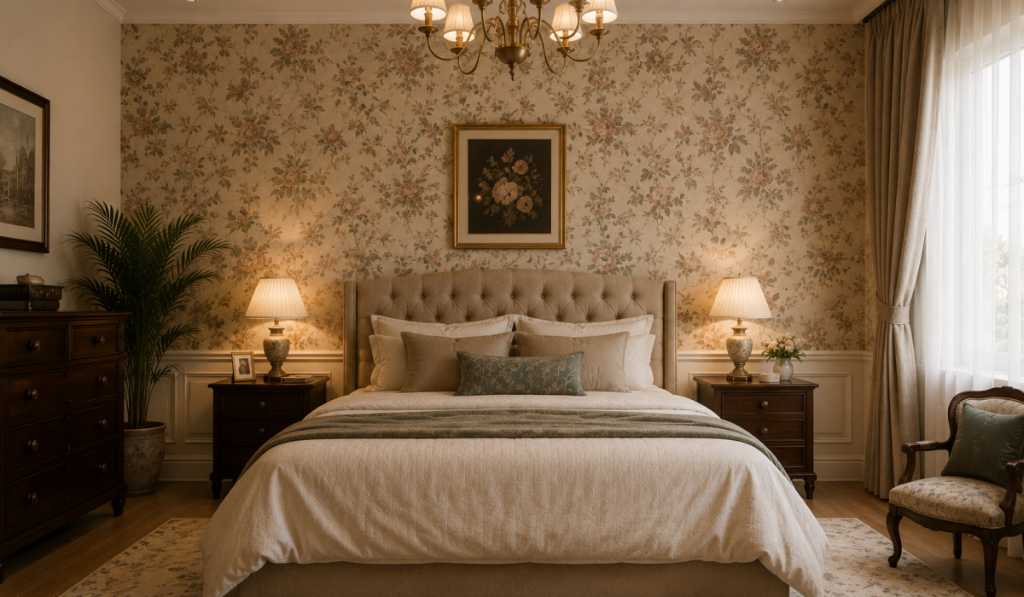 Vintage Bedroom Wall Design