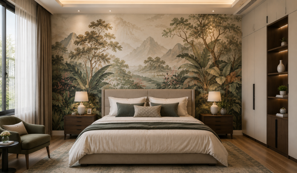 Statement Bedroom Wall Design