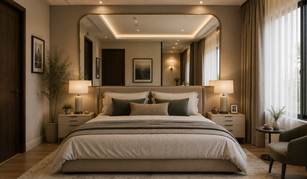Mirror Bedroom Wall Design