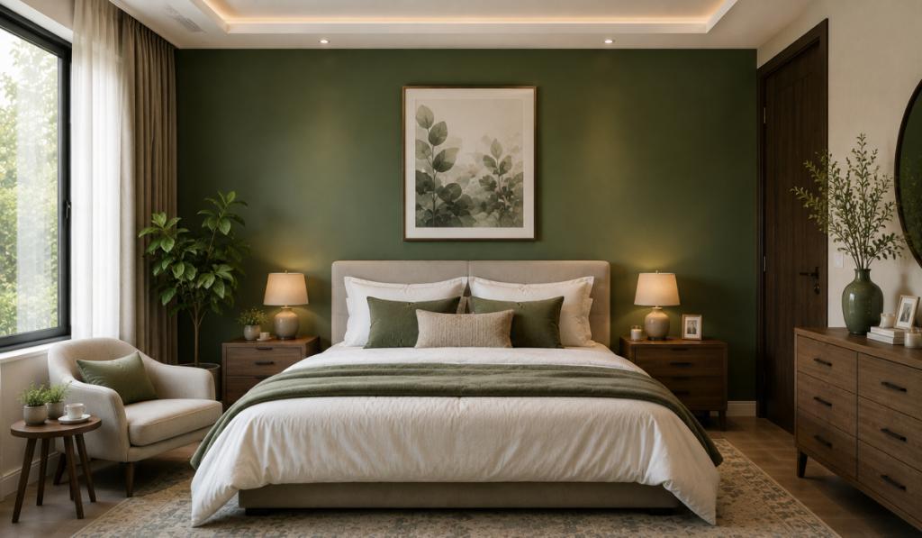 Go Green Bedroom Wall Design